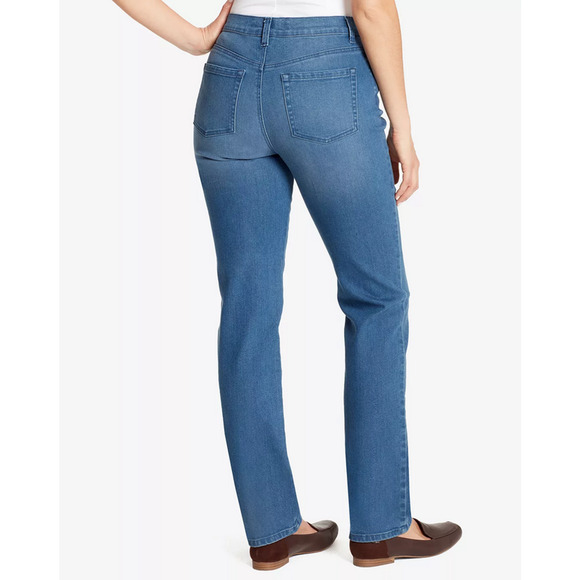 Gloria Vanderbilt Amanda High Rise Straight Leg Jeans Frisco Petite Size 14P - Picture 2 of 3